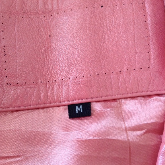 Q.C. PINK LEATHER JACKET M - Picture 4 of 8